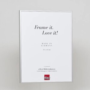 Efektný hliníkový rám na obrazy Quadro 50x65 cm strieborný číre sklo