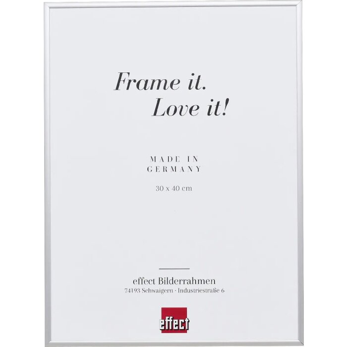 Efektný hliníkový rám na obrazy Quadro 60x60 cm strieborný číre sklo