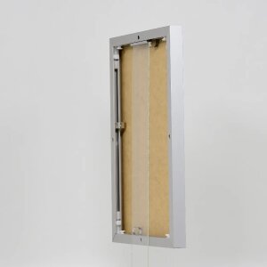 Efektný hliníkový rám na obrazy Quadro 60x60 cm strieborný číre sklo