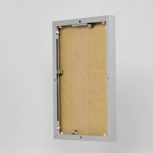 Efektný hliníkový rám na obrazy Quadro 60x60 cm strieborný číre sklo