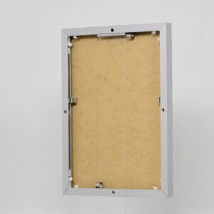 Efektný hliníkový rám na obrazy Quadro 60x60 cm strieborný číre sklo