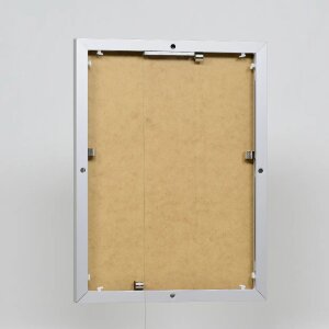 Efektný hliníkový rám na obrazy Quadro 60x60 cm strieborný číre sklo