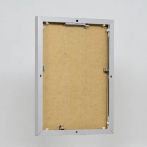 Efektný hliníkový rám na obrazy Quadro 60x60 cm strieborný číre sklo