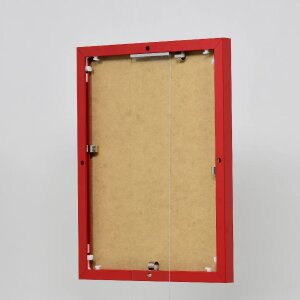 Efektný hliníkový rám na obrazy Quadro 60x60 cm červené číre sklo