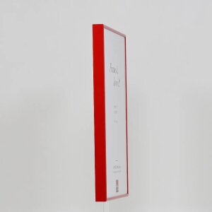 Efektný hliníkový rám na obrazy Quadro 60x60 cm červené číre sklo