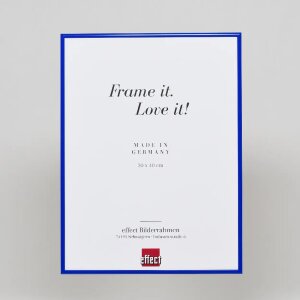 Efektný hliníkový rám na obrazy Quadro 59,4x84,1 cm modré číre sklo