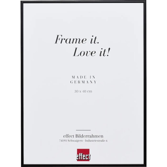 Efektný hliníkový rám na obrazy Quadro 59,4x84,1 cm čierne číre sklo