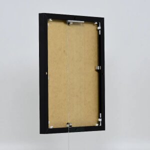 Efektný hliníkový rám na obrazy Quadro 59,4x84,1 cm čierne číre sklo