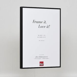 Efektný hliníkový rám na obrazy Quadro 59,4x84,1 cm čierne číre sklo