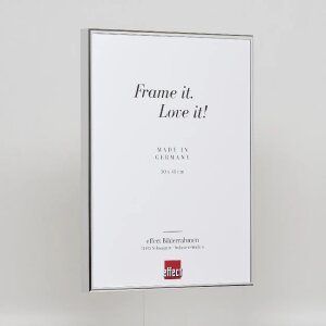 Efektný hliníkový rám na obrazy Quadro 59,4x84,1 cm strieborný s vysokým leskom a čírym sklom