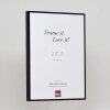 Efektný hliníkový rám na obrazy Quadro 59,4x84,1 cm čierny s vysokým leskom a čírym sklom