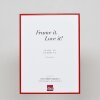 Efektný hliníkový rám na obrazy Quadro 14,8x21 cm červené číre sklo
