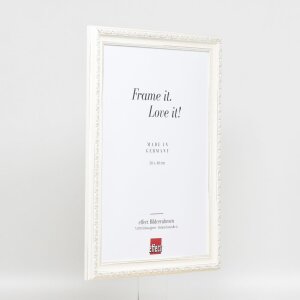 Efekt drevený barokový rám profil 37 biely 7x10 cm normálne sklo