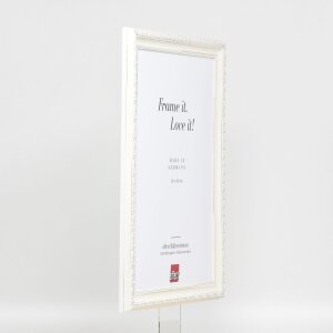 Efekt drevený barokový rám profil 37 biely 7x10 cm normálne sklo