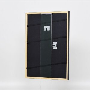 Efektný rám na obrazy z masívneho dreva profil 39 čierny 25x70 cm normálne sklo