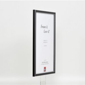 Efektný rám na obrazy z masívneho dreva profil 39 čierny 25x70 cm normálne sklo