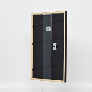 Efektný rám na obrazy z masívneho dreva profil 39 čierny 40x60 cm normálne sklo