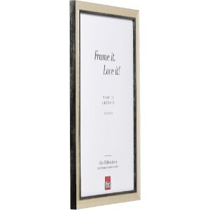 Effect Holz-Bilderrahmen Profil 40 Silber 7x10 cm Normalglas