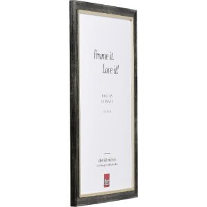Effect Holz-Bilderrahmen Profil 40 Platin 60x90 cm Normalglas