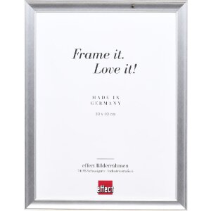 Effect Holzbilderrahmen Profil 41 Silber 50x60 cm Klarglas