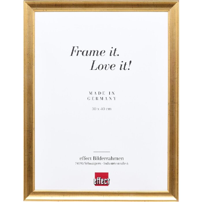 Effect Holz-Bilderrahmen Profil 41 Antikgold 10,5x14,8 cm Klarglas