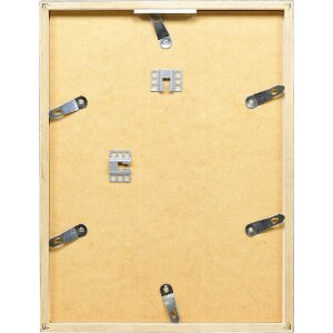 Effect Bilderrahmen Holzrahmen Profil 42 Klarglas silber 62x93 cm