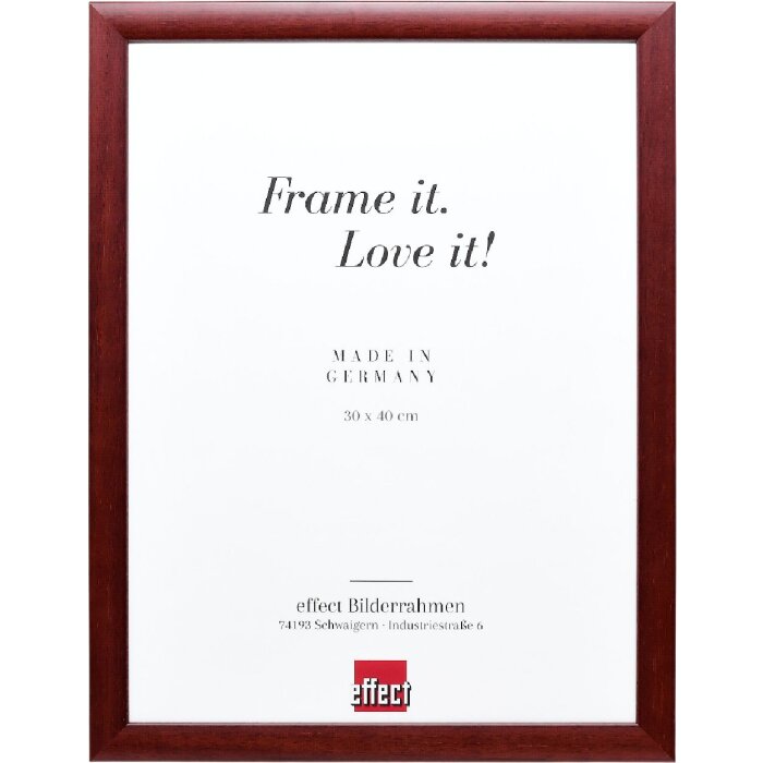 Effect Holz-Bilderrahmen Profil 43 rot 15x20 cm