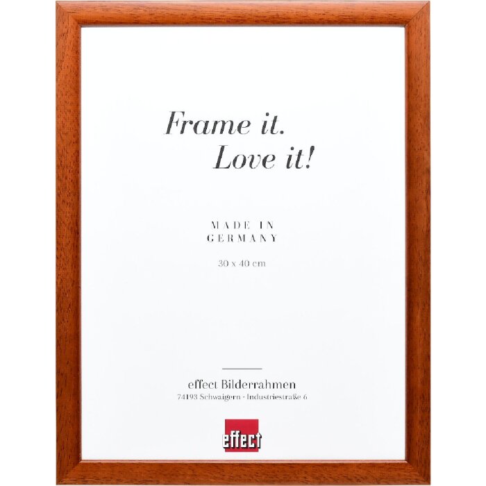 effect Holz-Bilderrahmen Profil 43 braun 20x25 cm Normalglas