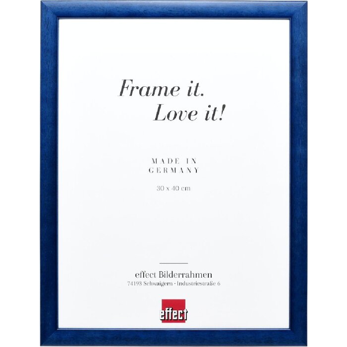 Effect Holzbilderrahmen Profil 43 royalblau 28 x 35 cm Normalglas