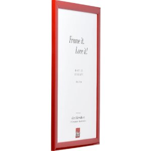 Effect Holz-Bilderrahmen Profil 43 rot hochglanz 60x90 cm