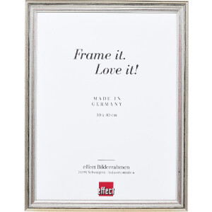 Effect Holzrahmen Profil 44 silber 10x15 cm