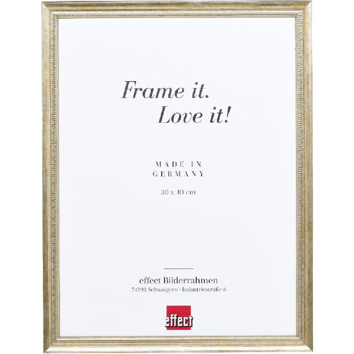 Effect Holzrahmen Profil 48 gold 25x35 cm Klarglas