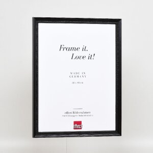 Effect Holzrahmen Profil 48 schwarz 30x40 cm Klarglas