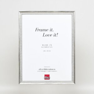 Effect Holzrahmen Profil 48 silber 35x50 cm Klarglas