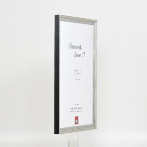 Effect Holzrahmen Profil 48 silber 35x50 cm Klarglas