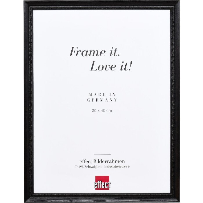 Effect Holzrahmen Profil 48 schwarz 40x40 cm Klarglas