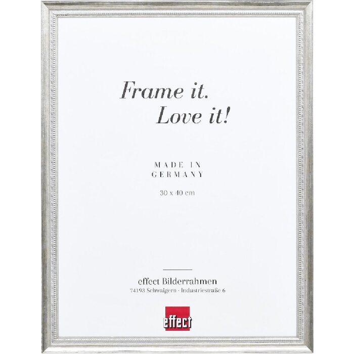 effect Bilderrahmen Profil 48 silber 40x50 cm Klarglas