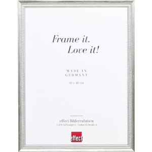 Effect Holzrahmen Profil 48 silber 40x60 cm Klarglas