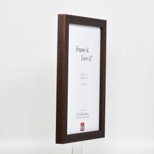 Efektný drevený obrazový rám profil 52 tmavohnedý 25x80 cm normálne sklo