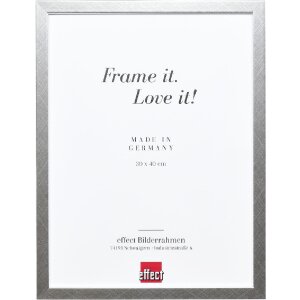 effect Holzrahmen Profil 58 silber 30x40 cm Klarglas