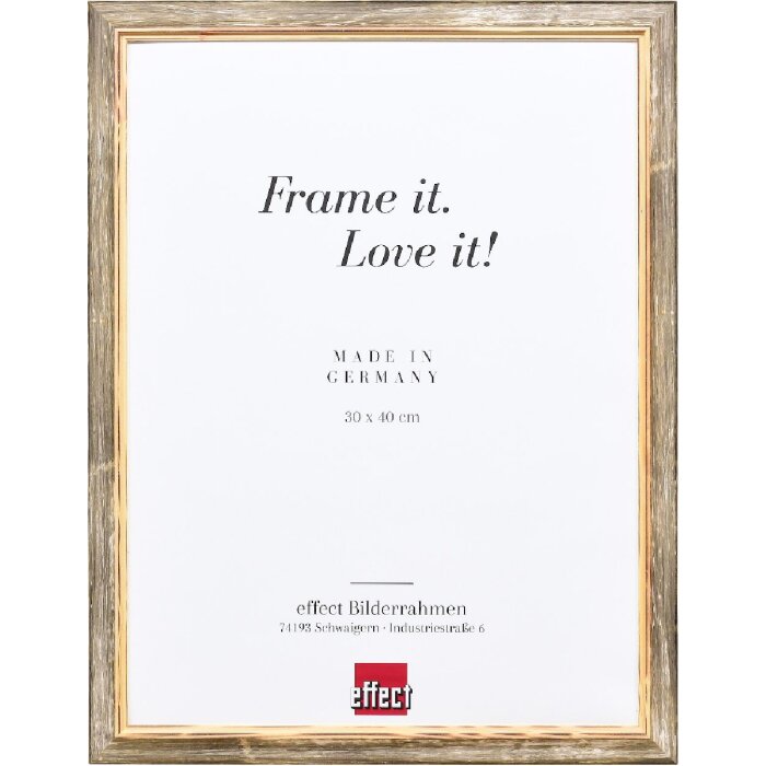 Effect Holzrahmen Profil 67 braun 20x20 cm Klarglas