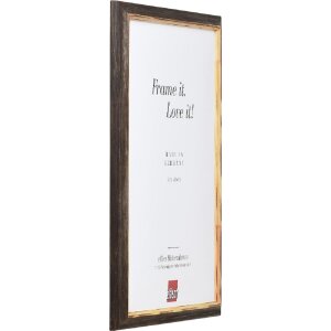 Effect Holzrahmen Profil 67 dunkelbraun 25x80 cm Klarglas