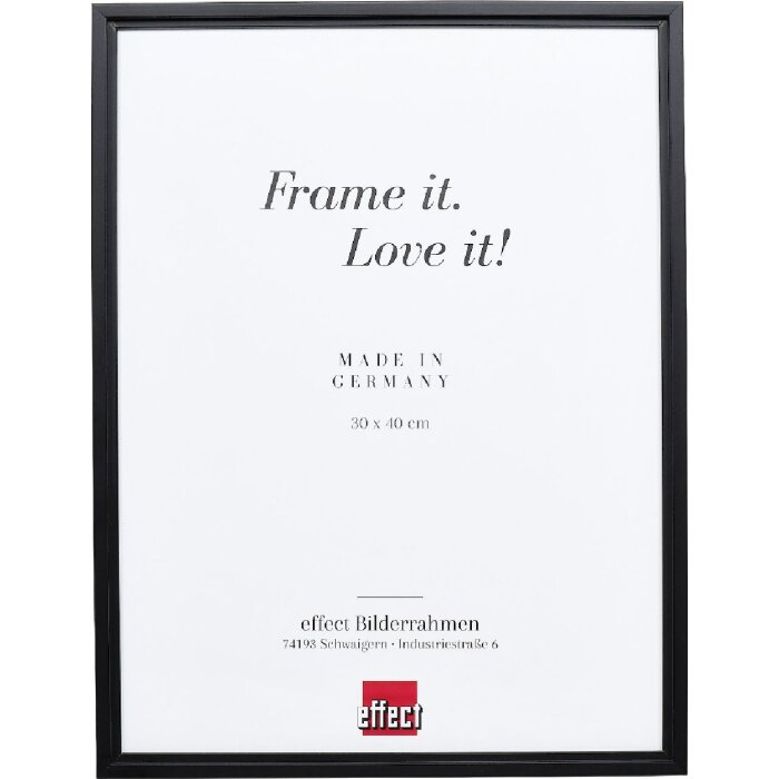 Effect Holz-Bilderrahmen Profil 69 Schwarz 18x32 cm Klarglas