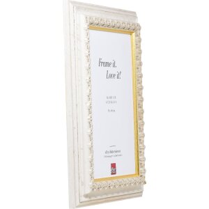 Effect Holz-Bilderrahmen Profil 80 biely 25x30 cm Klarglas