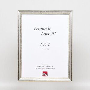 Efekt drevený rám na obraz profil 85 strieborný 40x50 cm normálne sklo