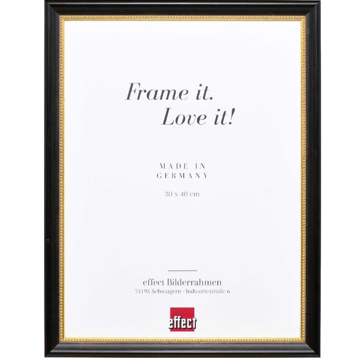 Efekt drevený rám na obrazy profil 85 čierny 59,4x84,1 cm normálne sklo