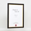 Efekt drevený rám na obrazy profil 85 čierny 59,4x84,1 cm normálne sklo