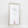 Efekt drevený rám na obraz profil 85 strieborný 14,8x21 cm normálne sklo