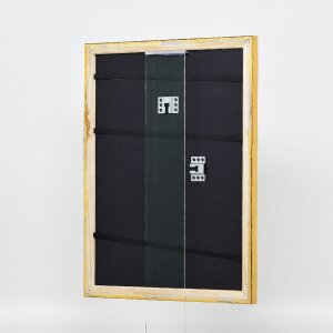 Efekt drevený rám na obraz profil 85 zlatý 14,8x21 cm normálne sklo