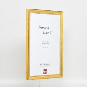 Efekt drevený rám na obraz profil 85 zlatý 14,8x21 cm normálne sklo